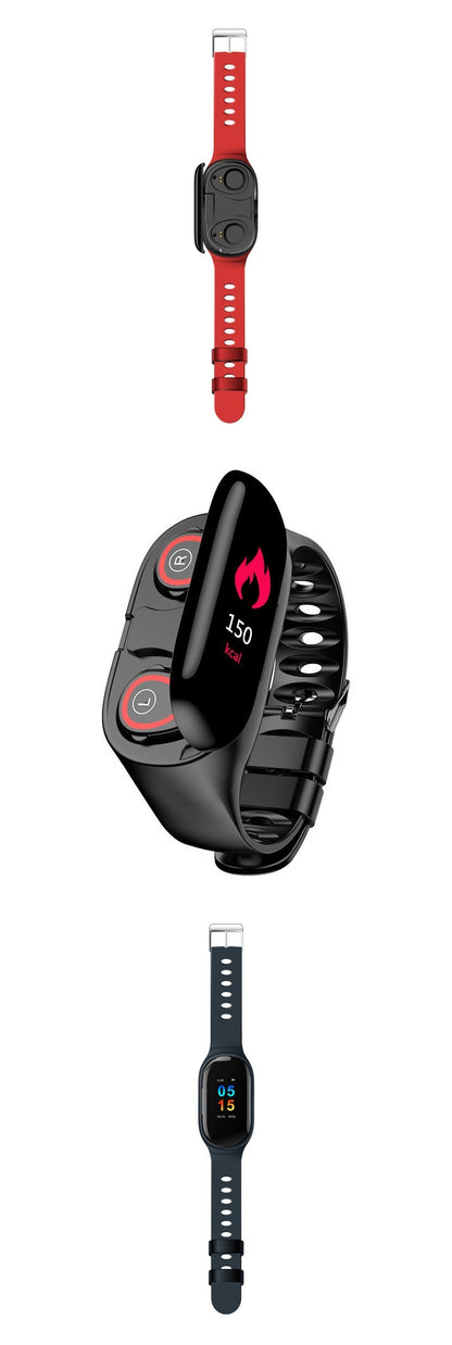 Pulsera reloj con auriculares bluetooth