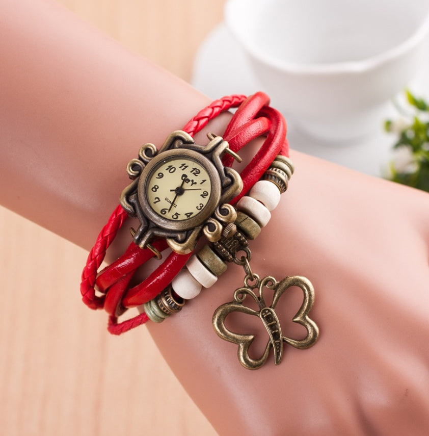 New bracelet bracelet hollow butterfly female style punk fashion punk fashion female student Watch