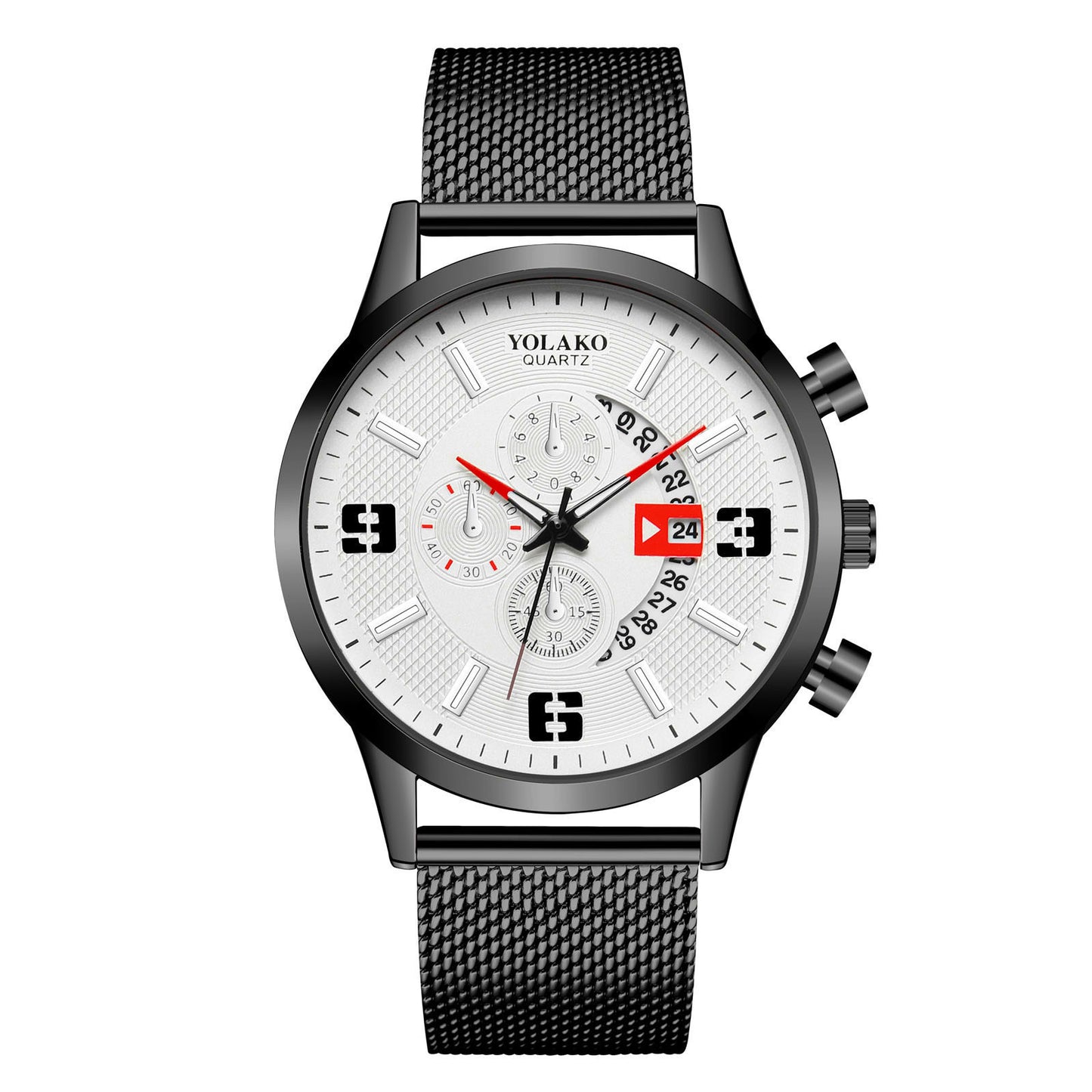 Reloj de moda para hombre con calendario digital grande