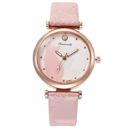 Reloj de cuarzo con diamantes de moda informal para mujer