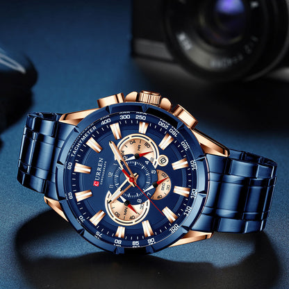 Multifunctional waterproof quartz watch