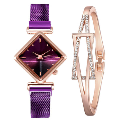 Pulsera de reloj de diamantes