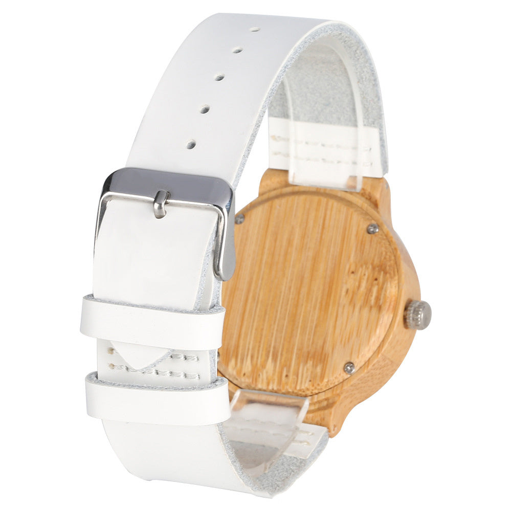 Reloj de madera para mujer.