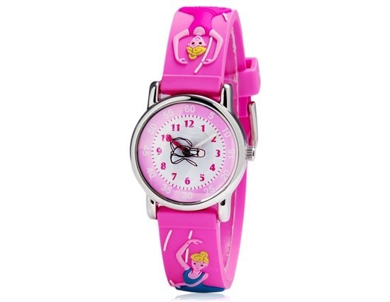 Reloj de silicona con dibujos animados para niños.