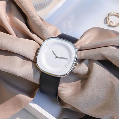 Reloj de diseño minimalista coreano para mujer, reloj de pareja de moda creativa y atractiva, de estilo nicho popular, de estilo transfronterizo