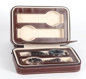 Watch Box Watch Zipper Bag Storage Bag Watch Storage Bag Watch Box Leather Bag Portable Zipper Watch