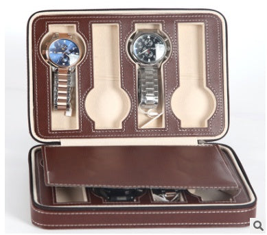 Watch Box Watch Zipper Bag Storage Bag Watch Storage Bag Watch Box Leather Bag Portable Zipper Watch