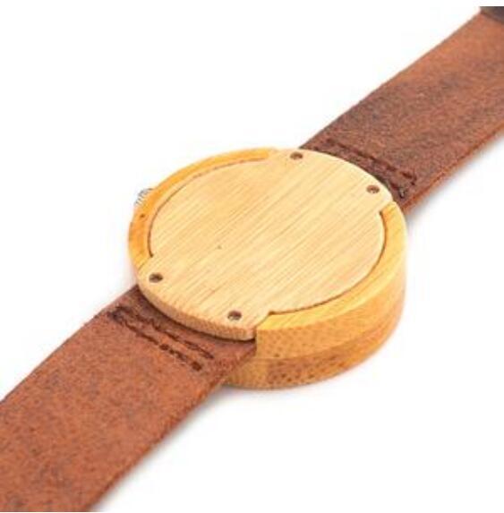 RELOJ DE MADERA HECHO A MANO DE BAMBÚ PARA SEÑORA BOBO BIRD