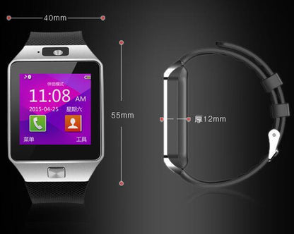 Reloj inteligente compatible con tarjeta TF, SIM, cámara, deporte, Bluetooth