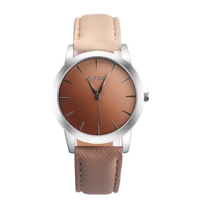 Reloj de pulsera analógico de cuarzo para mujer, diseño retro de arcoíris, estilo informal y elegante