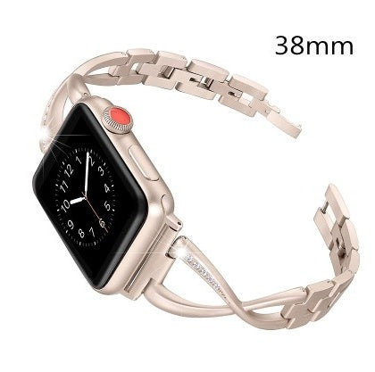 Apple対応、レディースウォッチバンド、ウォッチバンド38mm 42mmダイヤモンドステンレススチールブレスレット、Iwatchシリーズ3 2 1ブレスレット用