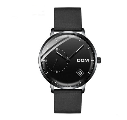 Men's simple quartz watch belt calendar anti-independent second hand sports men's watch