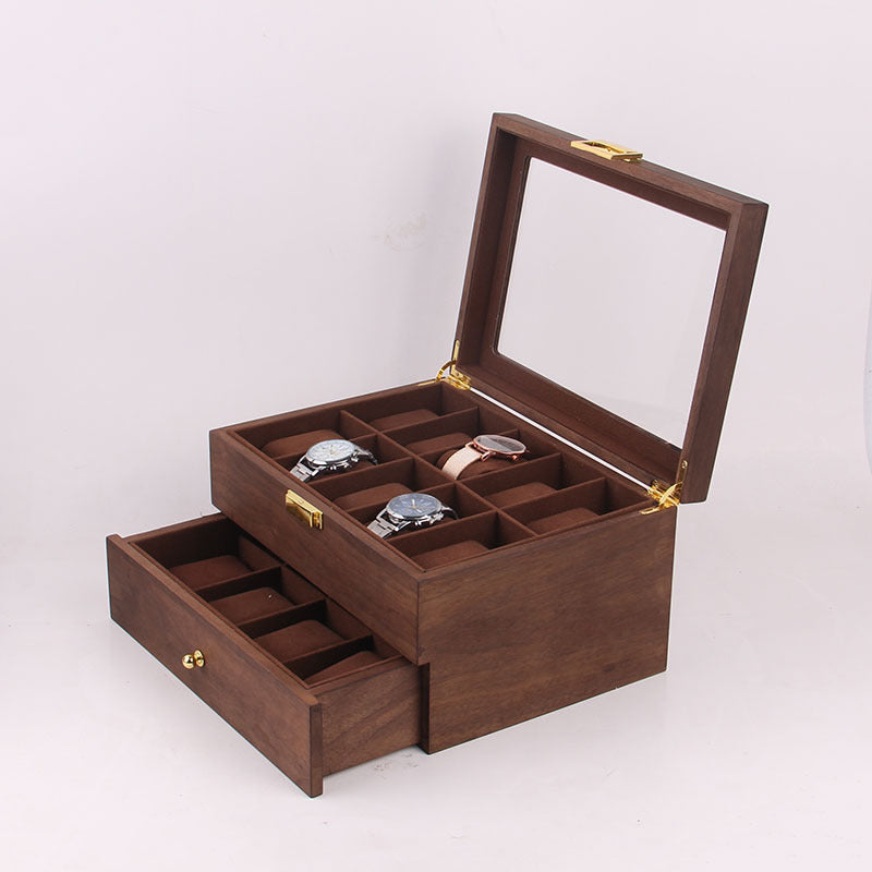 Retro solid wood watch box