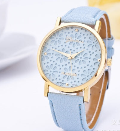 Reloj de pulsera con flores de Ginebra