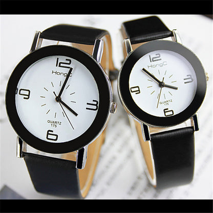 175shopee Reloj de cuarzo para parejas, sencillo, blanco