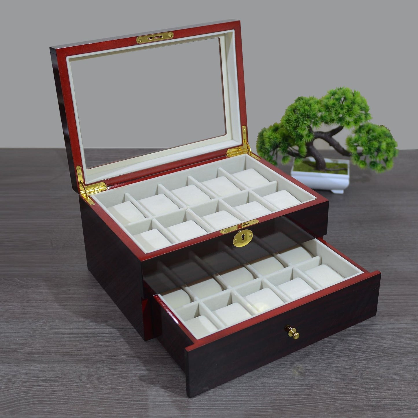 Foreign Trade Watch Box Stock Tree Pattern Paint Watch Box Source