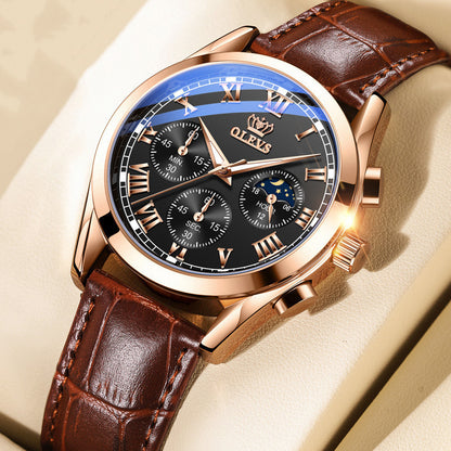 Watch Multi-function Sports Three-eye Six-hand Chronograph