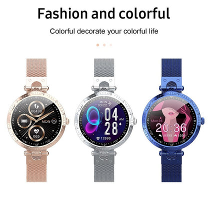 Reloj inteligente táctil completo con pantalla de círculo completo y pulsera inteligente para mujer