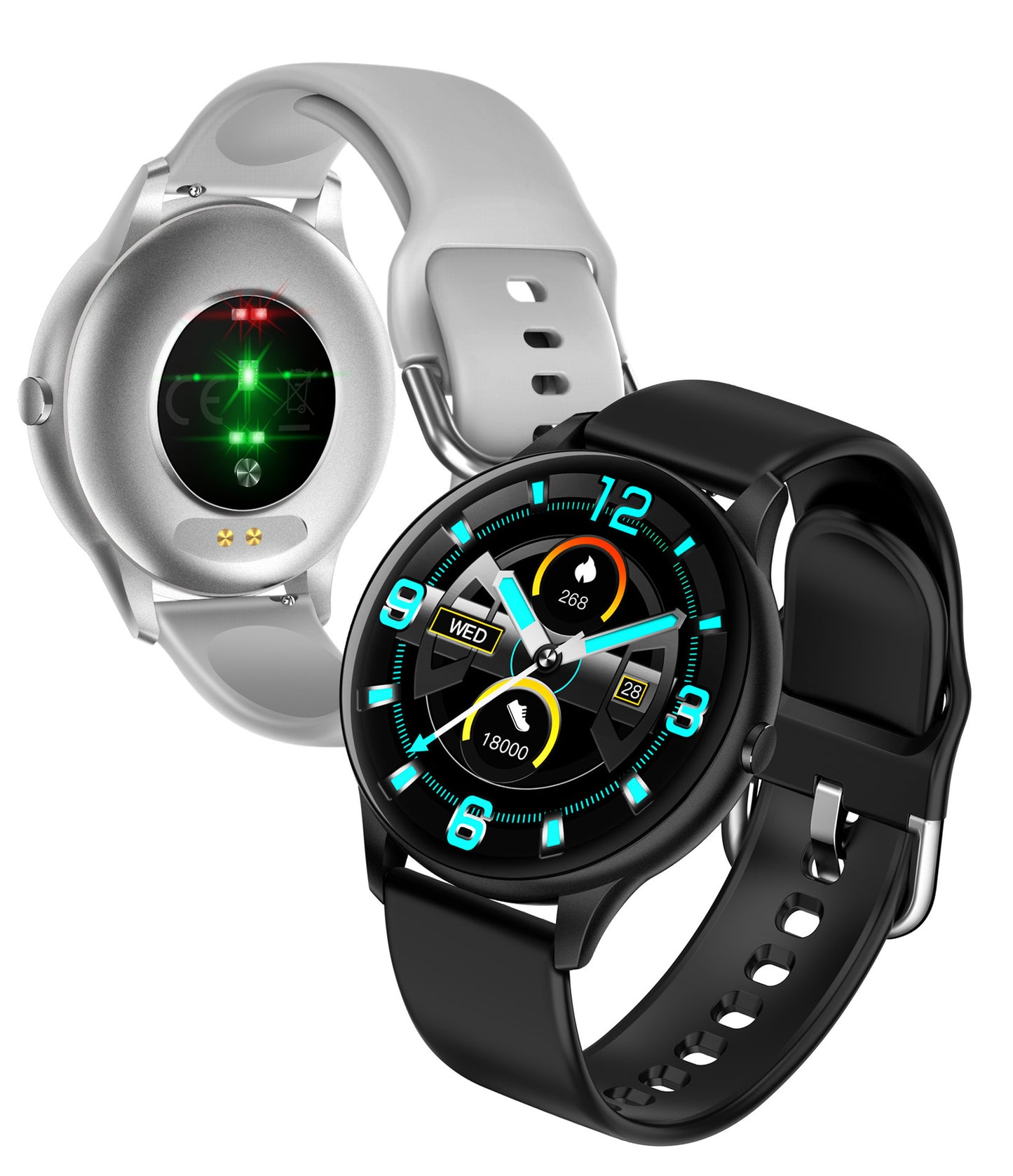 Pantalla a color K21 Spo2 y pulsera inteligente de monitoreo de temperatura corporal