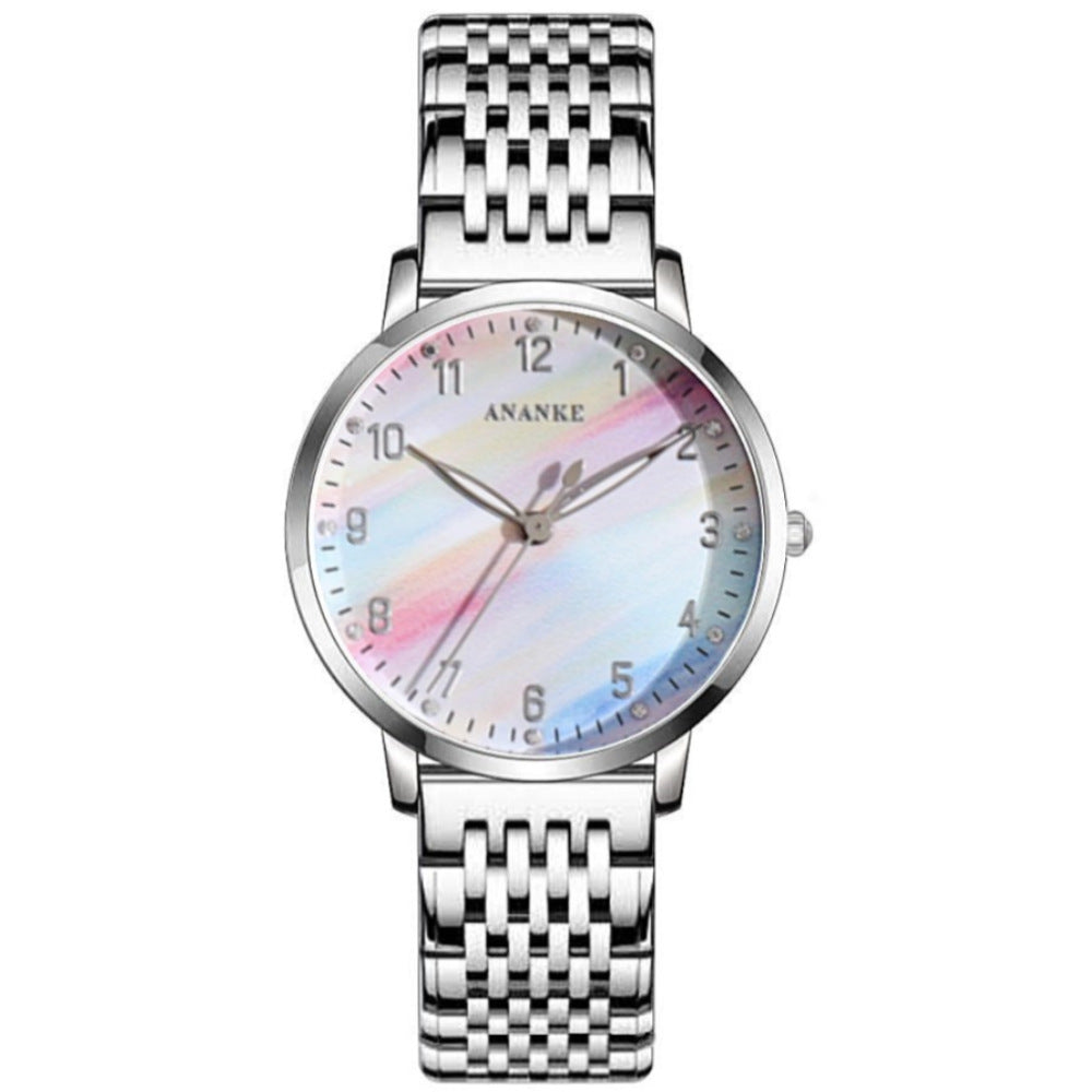 New Style Casual Watch Female Rainbow Color Japanese Movement Temperament Ladies Watch Student Watch Custom