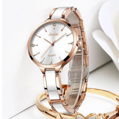 Exquisite Ladies Waterproof Ceramic Watch