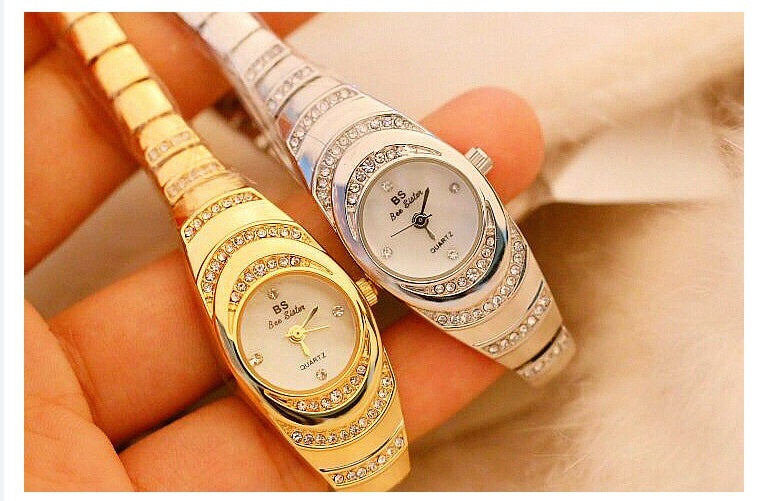 Reloj de pulsera dorado para mujer, reloj de pulsera con diamantes, relojes de pulsera de moda para mujer, reloj de diamantes completo para mujer