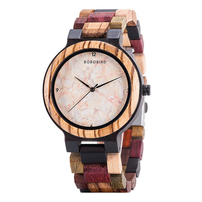 Reloj de madera de moda casual