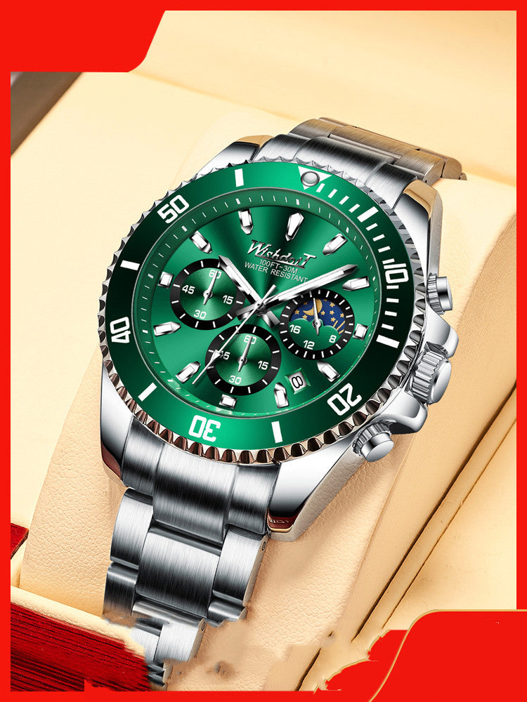 Green Water Monster Water Ghost Top Ten Relojes Reloj Mecánico Automático para Hombre