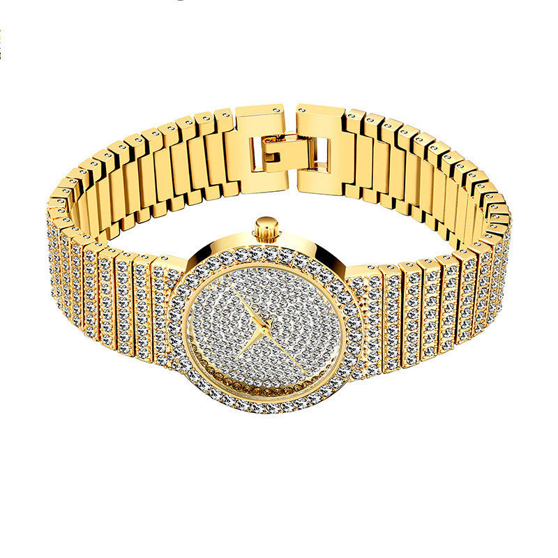 Women'S Watch Gold Korean Version Star Diamond Waterproof Quartz Watch