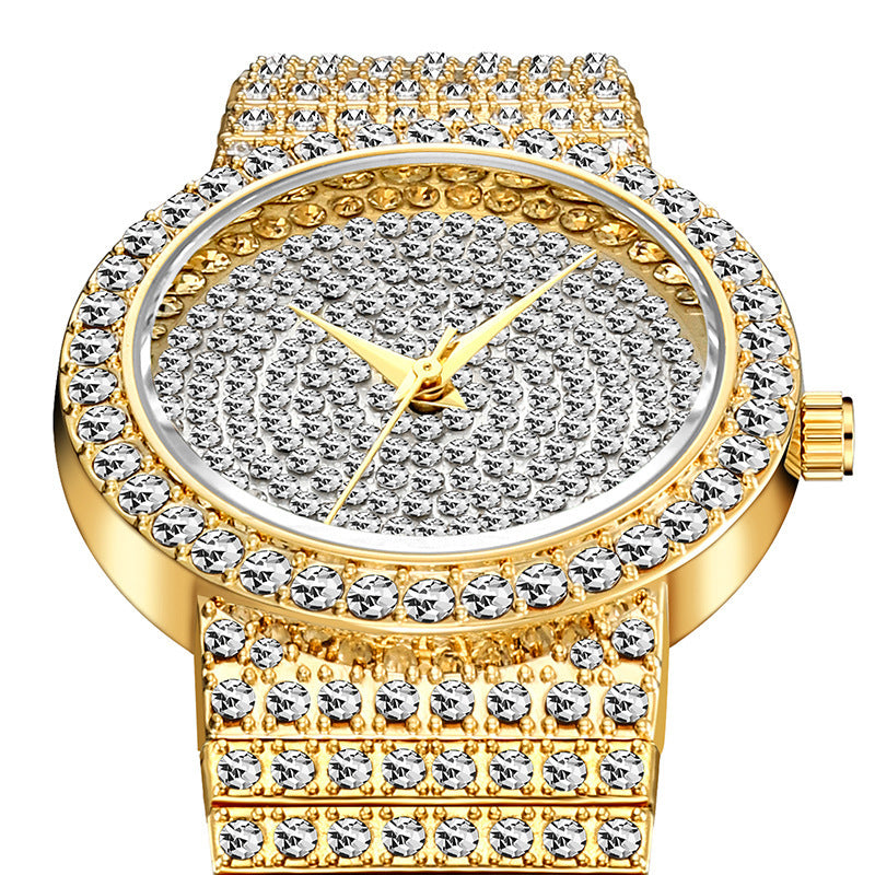 Women'S Watch Gold Korean Version Star Diamond Waterproof Quartz Watch