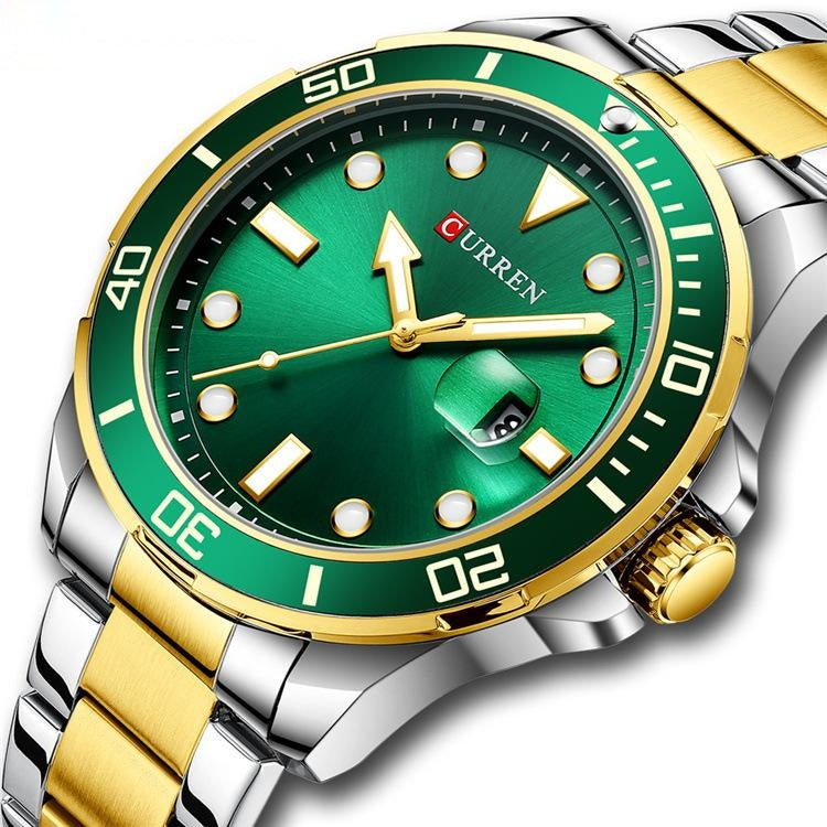 Reloj calendario con esfera grande para hombre