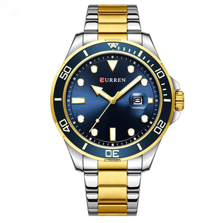 Reloj calendario con esfera grande para hombre