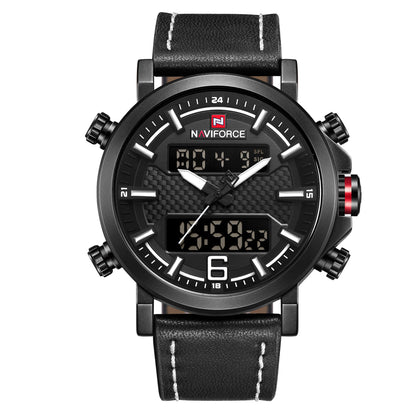 Reloj de hombre Naviforce Lingxiang 9135 Reloj electrónico de cuarzo Reloj deportivo resistente al agua para hombre