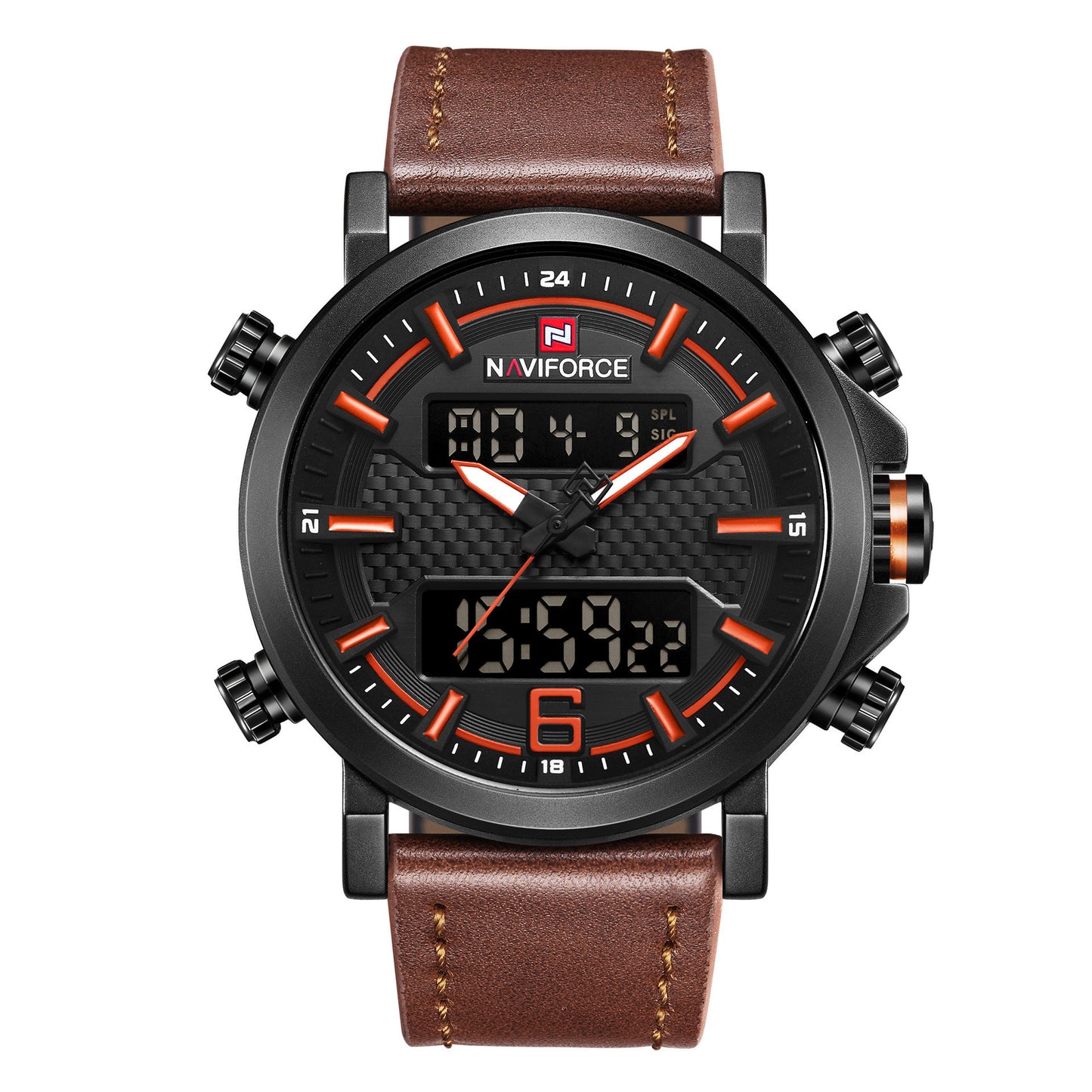 Reloj de hombre Naviforce Lingxiang 9135 Reloj electrónico de cuarzo Reloj deportivo resistente al agua para hombre