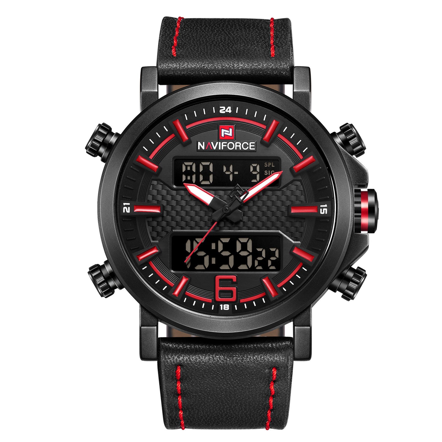 Reloj de hombre Naviforce Lingxiang 9135 Reloj electrónico de cuarzo Reloj deportivo resistente al agua para hombre