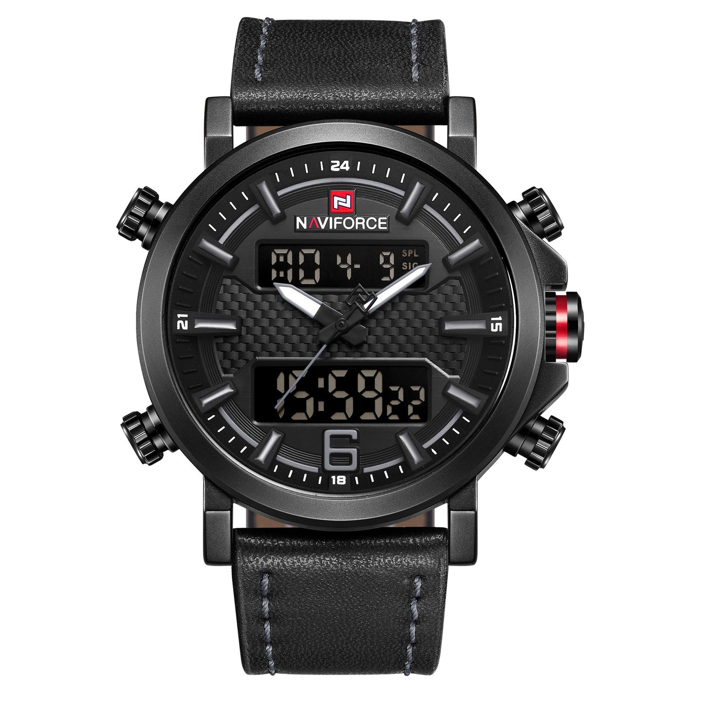 Reloj de hombre Naviforce Lingxiang 9135 Reloj electrónico de cuarzo Reloj deportivo resistente al agua para hombre