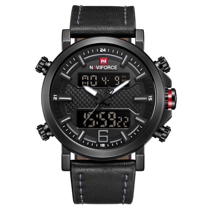 Reloj de hombre Naviforce Lingxiang 9135 Reloj electrónico de cuarzo Reloj deportivo resistente al agua para hombre