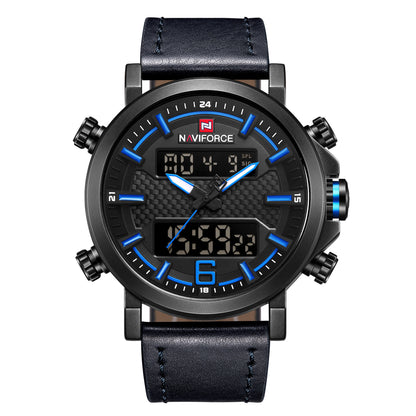 Reloj de hombre Naviforce Lingxiang 9135 Reloj electrónico de cuarzo Reloj deportivo resistente al agua para hombre