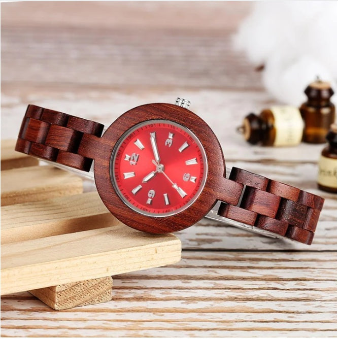 Small Dial Girls Gift Wooden Watch