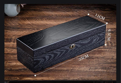 Fraxinus Mandshurica Wooden Watch Box Storage Box Black Watch Mechanical Lock  Storage Box