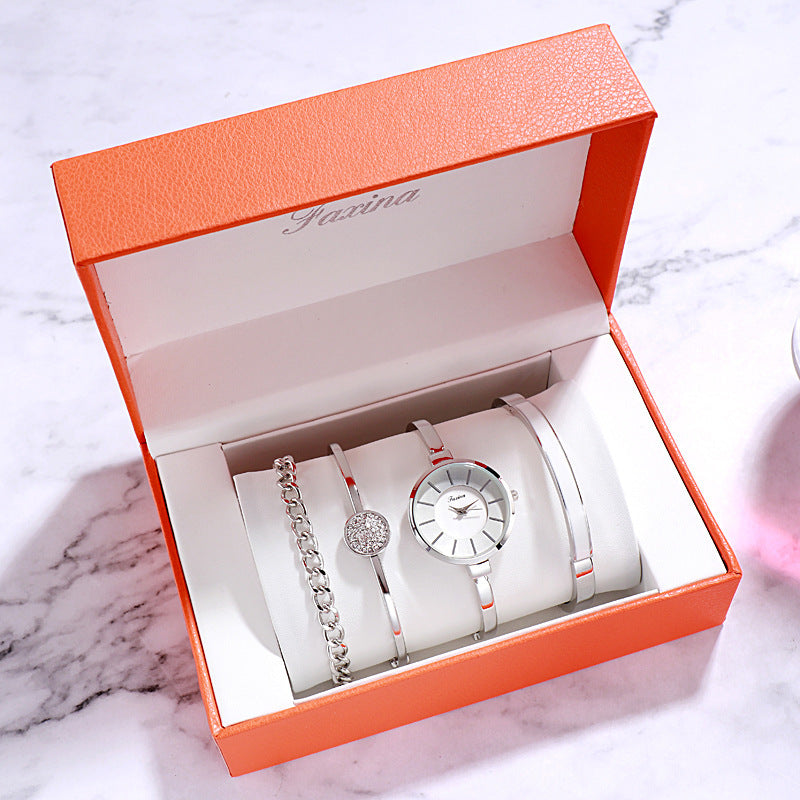 Set de regalo Reloj de cuarzo resistente al agua Reloj para mujer