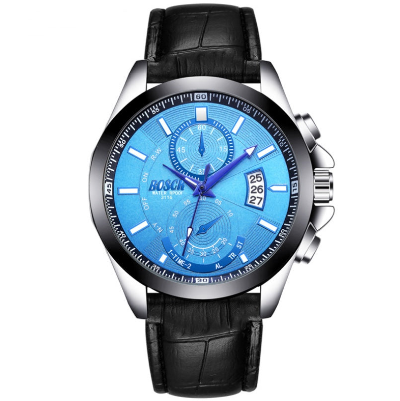 Steel band calendar sports waterproof large dial