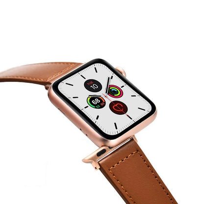 Apple、Apple Watch123456Se世代第1層レザーIwatchウォッチストラップと互換性あり