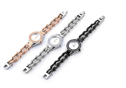 Pulsera impermeable de reloj de acero de titanio