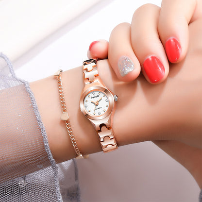 Reloj de pulsera de cuarzo pequeño y fino para mujer