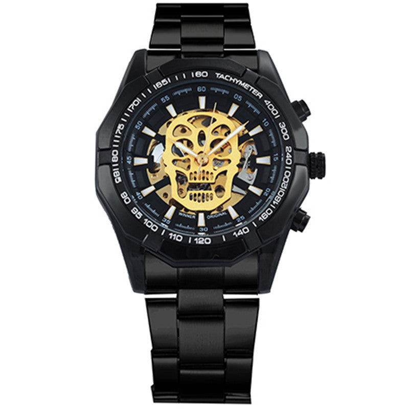 Reloj Automático Oficial GOLD para Hombre Correa de Acero Esqueleto