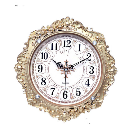 Reloj de pared decorativo retro de estilo europeo silencioso para el hogar