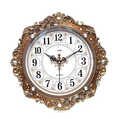 Reloj de pared decorativo retro de estilo europeo silencioso para el hogar