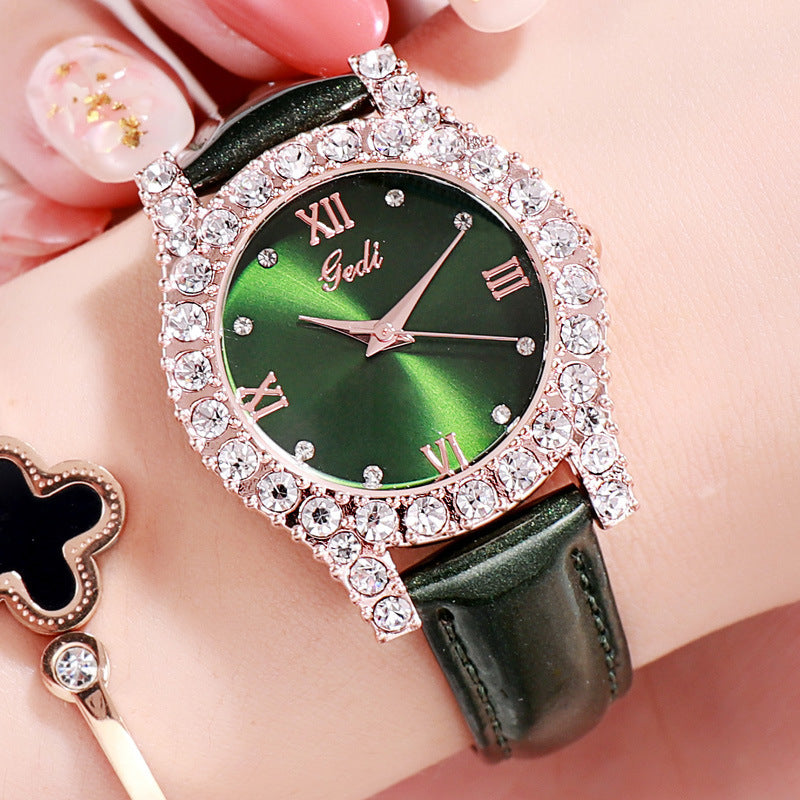 Reloj casual con diamantes y personalidad para damas que combina con todo