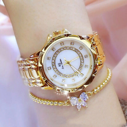 Reloj Linked completo con diamantes para mujer